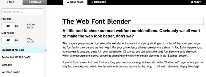 web-font-blender